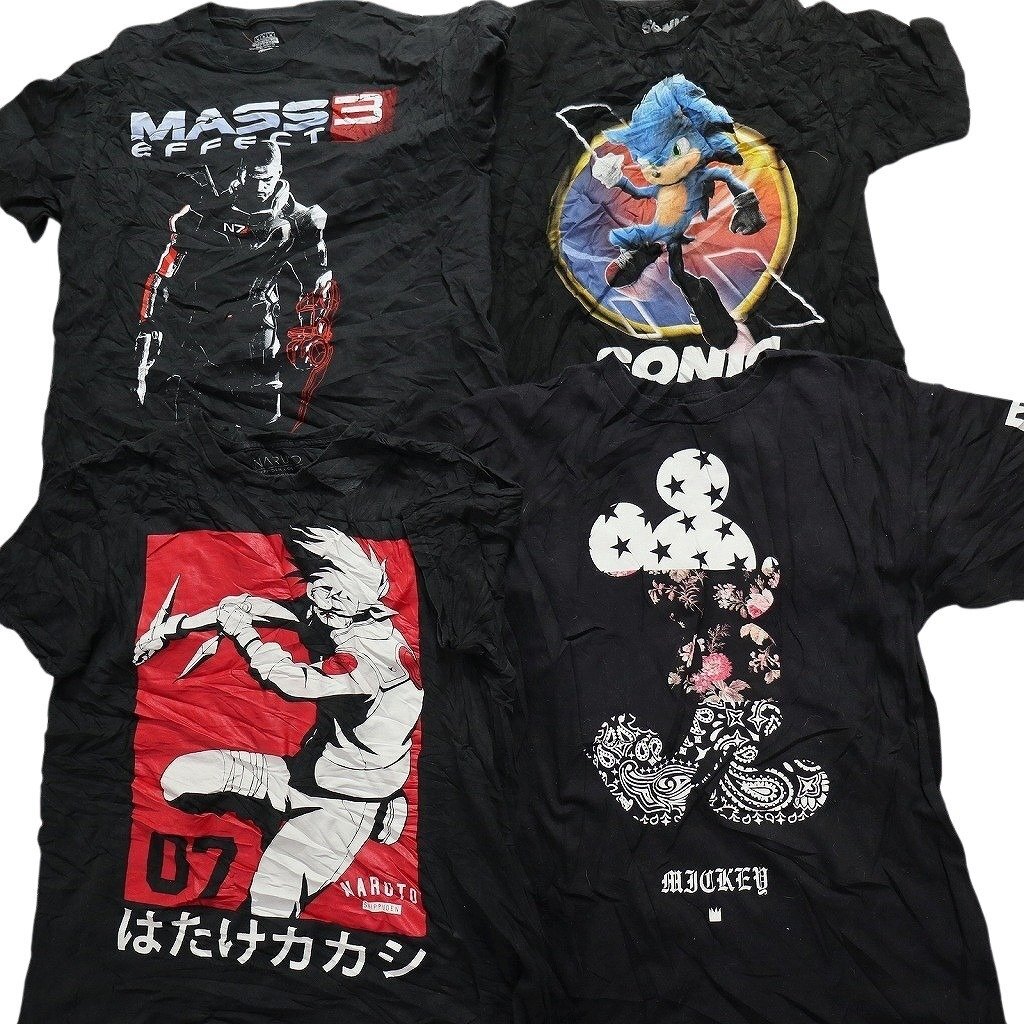 古着卸 まとめ売り キャラクター 半袖Tシャツ 16枚セット (メンズ M ) 幽遊白書 ドラゴンボール MS0910_画像5