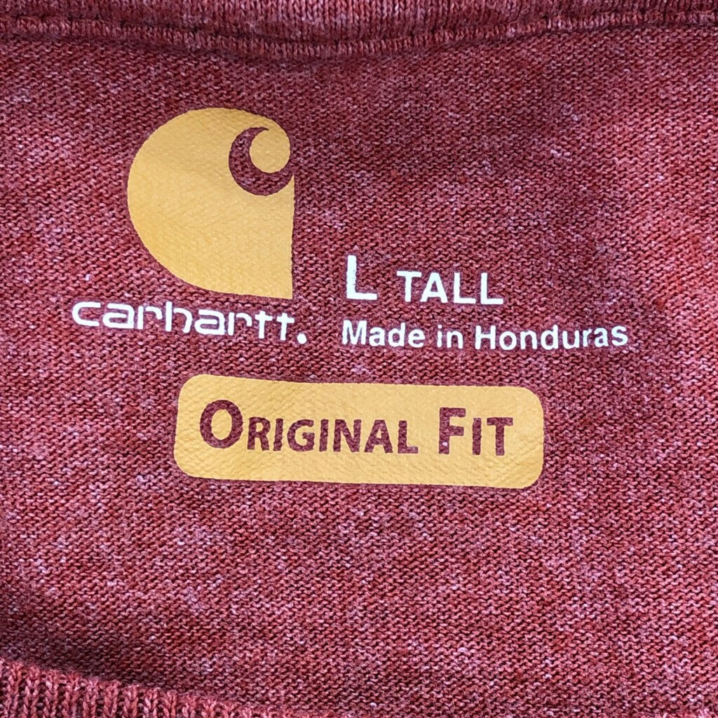 Carhartt カーハート ロゴ プリント ポケットＴシャツ ワーク オレンジ (メンズ L) 中古 古着 Q2289_画像6