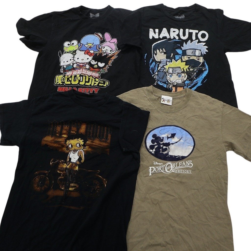 古着卸 まとめ売り キャラクター 半袖Tシャツ 16枚セット (メンズ S ) マリオ シンプソンズ ジョジョ ディズニー MS1209_画像3