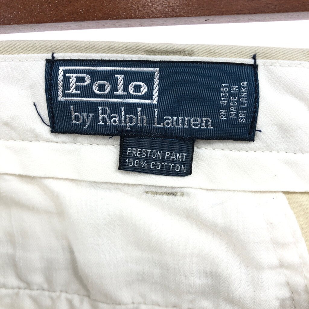 Polo by Ralph Lauren ポロ ラルフローレン PRESTON PANT チノパンツ ポロチノ ベージュ (メンズ 34/32) 中古 古着 Q2578_画像6