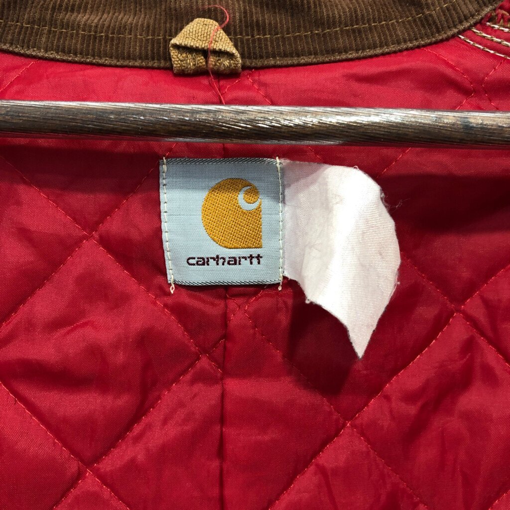 Carhartt カーハート デトロイトジャケット ダック生地 裏地キルティング ワークジャケット ブラウン (メンズ L相当) 中古 古着 P8984_画像6