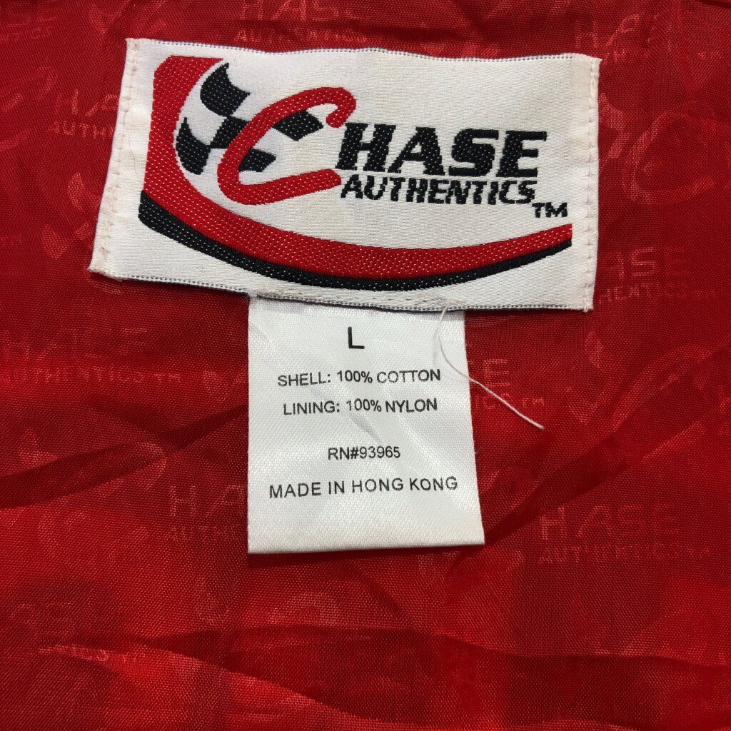 CHASE AUTHENTICS チェイス オーセンティック NASCAR ナスカー DUPONT コットン レーシングジャケット レッド (メンズ L) 中古 古着 P9026の画像7