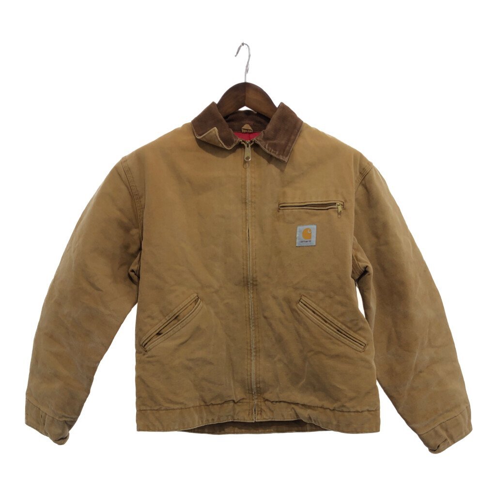 Carhartt カーハート デトロイトジャケット ダック生地 裏地キルティング ワークジャケット ブラウン (メンズ L相当) 中古 古着 P8984_画像1