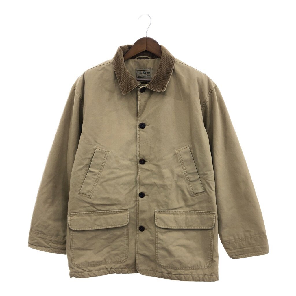 人気の贈り物が L.L.Bean エルエルビーン カバーオール ジャケット アウトドア 襟コーズ ライトブラウン (メンズ L) 中古 古着 P9102 男性用