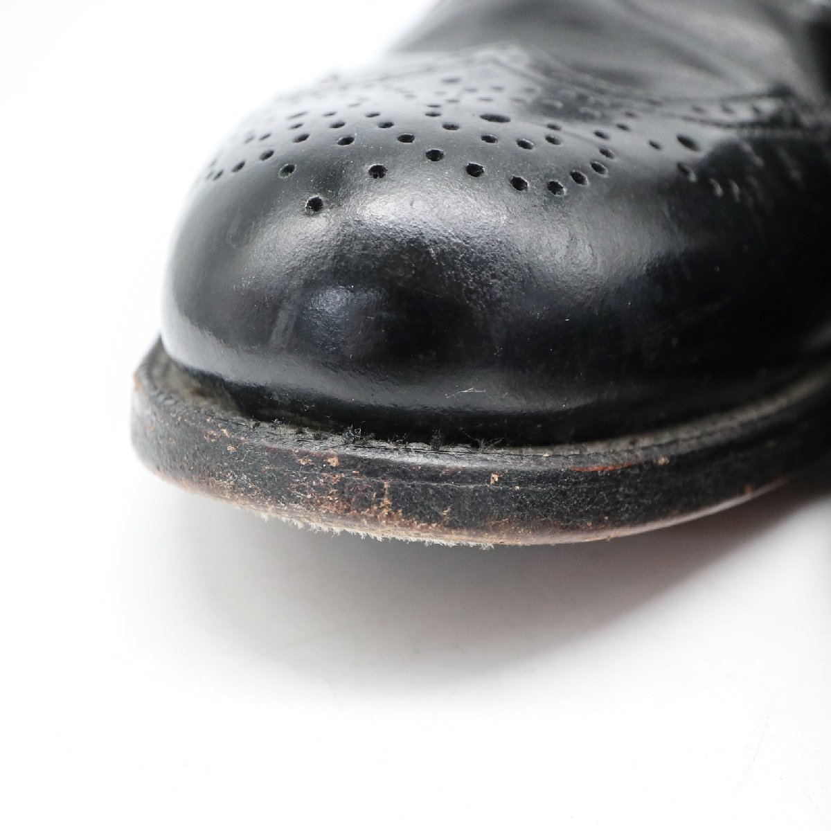 SALE/// USA製 Dexter 内羽根式 ウィングチップ 本革 レザー 革靴 レザーシューズ 通勤 ブラック ( メンズ 9M ≒ 27cm ) KA0118の画像8