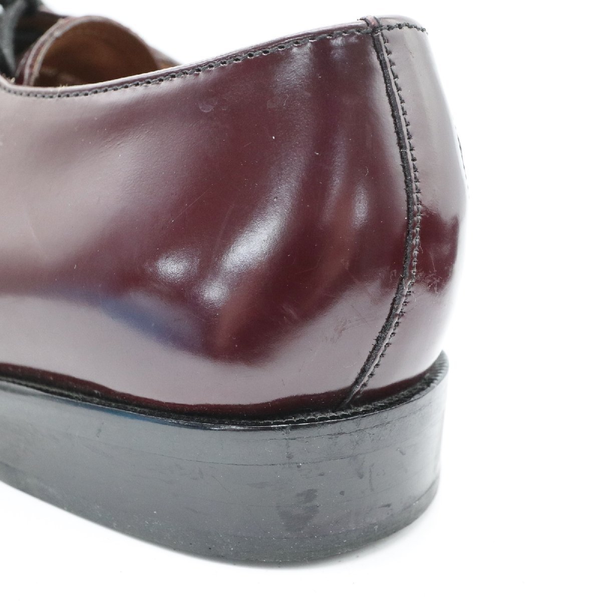 SALE/// BOSTONIAN ボストニアン 外羽根式 ストレートチップ 本革 レザーシューズ 革靴 ブラック ( メンズ 8M ≒ 26.0cm ) KA0043_画像6
