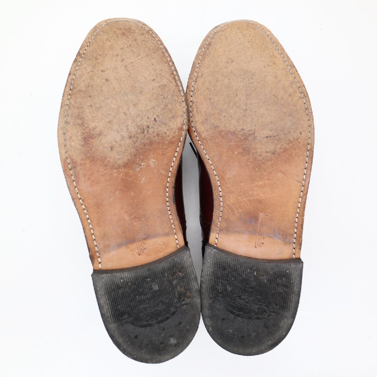 SALE/// USA製 Dexter 内羽根式 プレーントゥ 本革 レザー 革靴 サドルシューズ レザーソール ( メンズ 9 1/2M ≒ 27.5cm ) KA0094の画像5