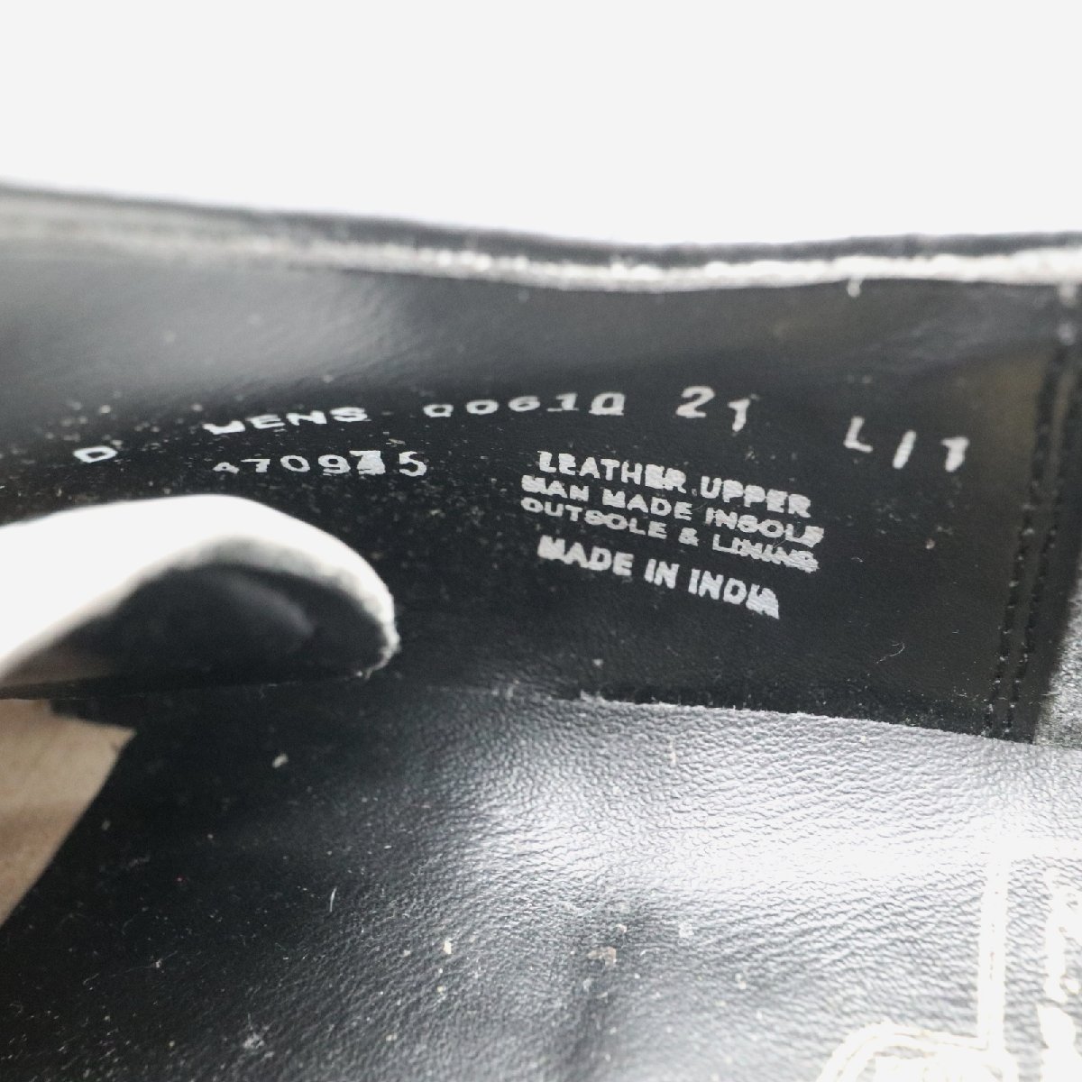 SALE/// STACY ADAMS 外羽根式 ウィングチップ 本革 レザー 革靴 レザーシューズ ブラック×ホワイト ( メンズ 7 D ≒ 25cm ) KA0054_画像9