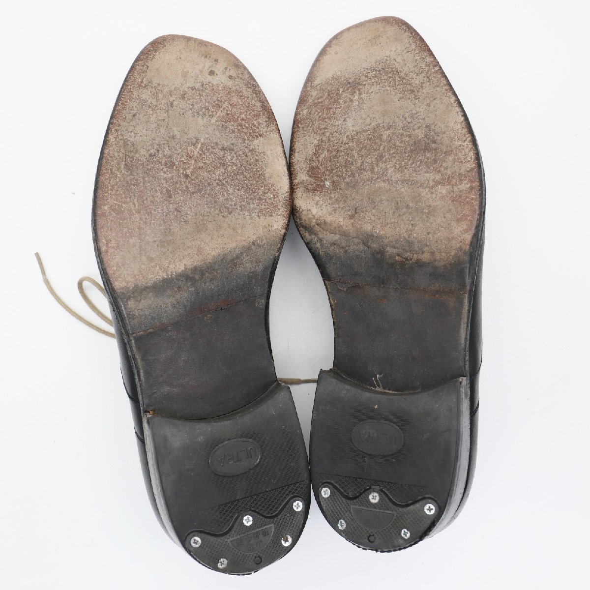 SALE/// イタリア製 JOHNSTON&MURPHY 外羽根式 Uチップ 本革 レザー 革靴 レザーシューズ ブラック ( メンズ 9.5 ≒ 27.5cm ) KA0058_画像5