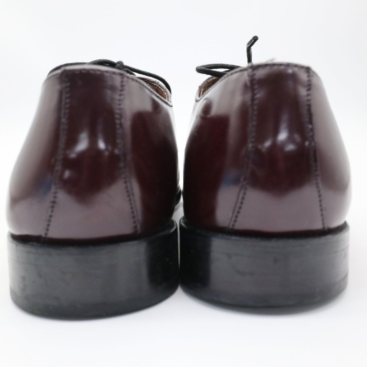 SALE/// BOSTONIAN ボストニアン 外羽根式 ストレートチップ 本革 レザーシューズ 革靴 ブラック ( メンズ 8M ≒ 26.0cm ) KA0043_画像4