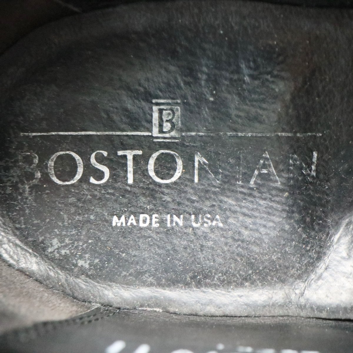 SALE/// USA製 BOSTONIAN 内羽根式 ウィングチップ レザー 革靴 レザーシューズ ブラック ( メンズ 8 D/B ≒ 26cm ) KA0195_画像10