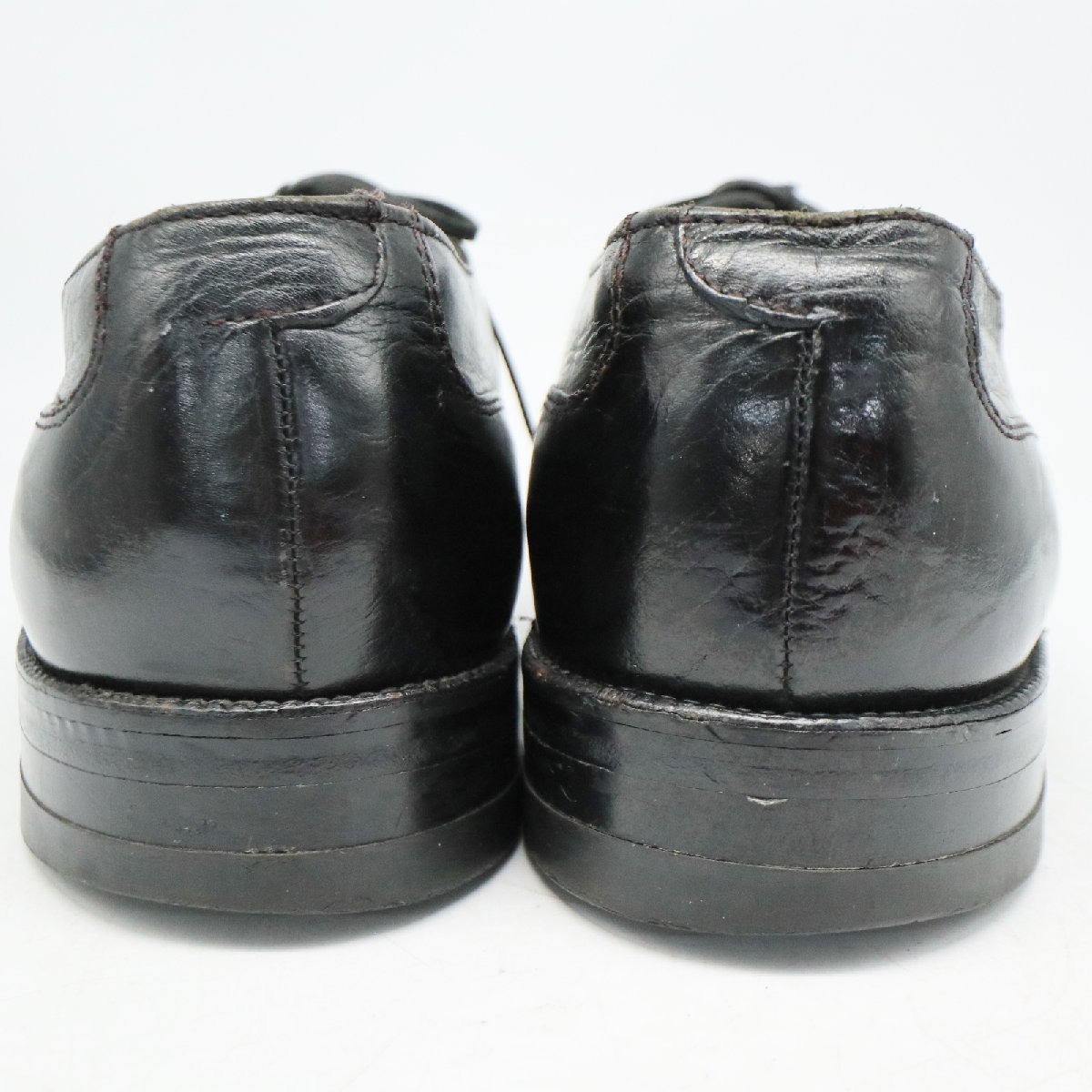 SALE/// Freeman 内羽根式 ストレートチップ 本革 レザー 革靴 レザーシューズ ブラック ( メンズ 8 EEE ≒ 26cm ) KA0173_画像4