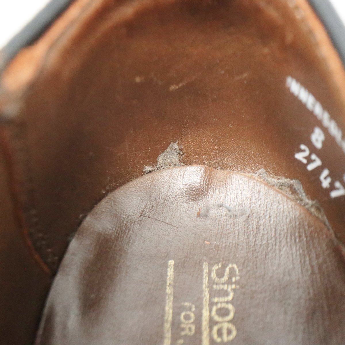 SALE/// 70-80年代 JCPenney 外羽根式 ロングウィングチップ 革靴 レザーシューズ ブラウン ( メンズ 8 D ≒ 26cm ) KA0221_画像8
