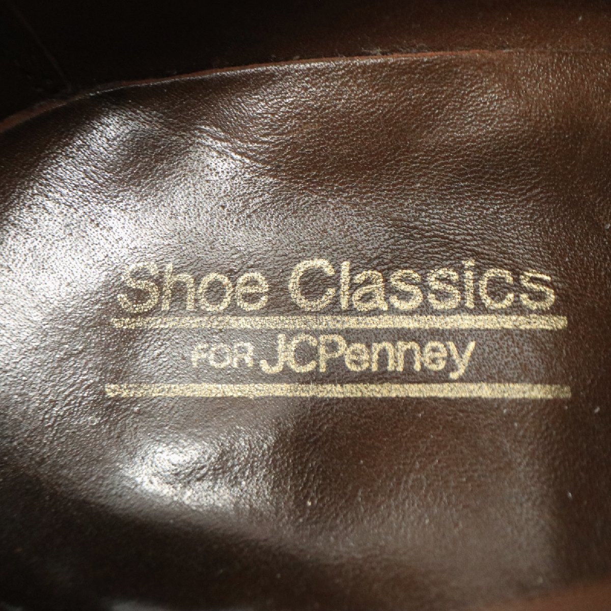 SALE/// 70-80年代 JCPenney 外羽根式 ロングウィングチップ 革靴 レザーシューズ ブラウン ( メンズ 8 D ≒ 26cm ) KA0221_画像10