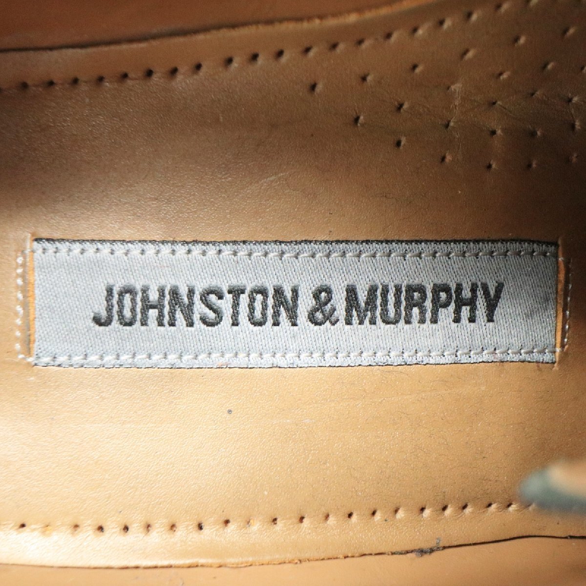 SALE/// Johnston&Murphy 内羽根式 ウィングチップ 本革 革靴 レザーシューズ ブラック ( メンズ 8 1/2 DB ≒ 26.5cm ) KA0218_画像10