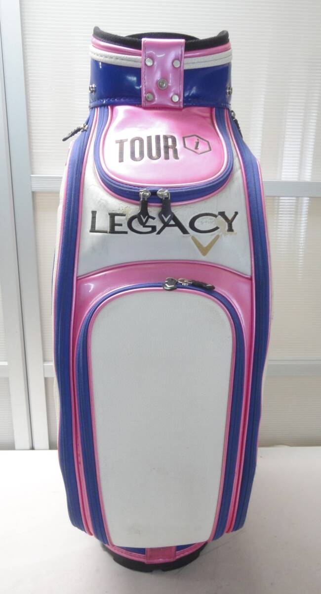 ★希少★Callaway LEGACY★TOUR i★キャディバッグ★ホワイト×ピンク★上田桃子プロツアーモデル★キャロウェイ★レガシー★ゴルフバッグの画像2