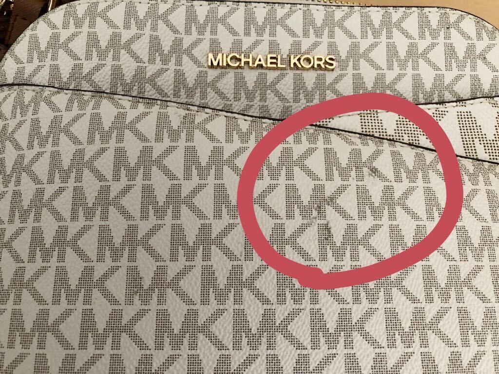 MICHAEL KORS マイケルコース チェーンショルダーバッグ ファスナー開閉 白　ホワイト系_画像6