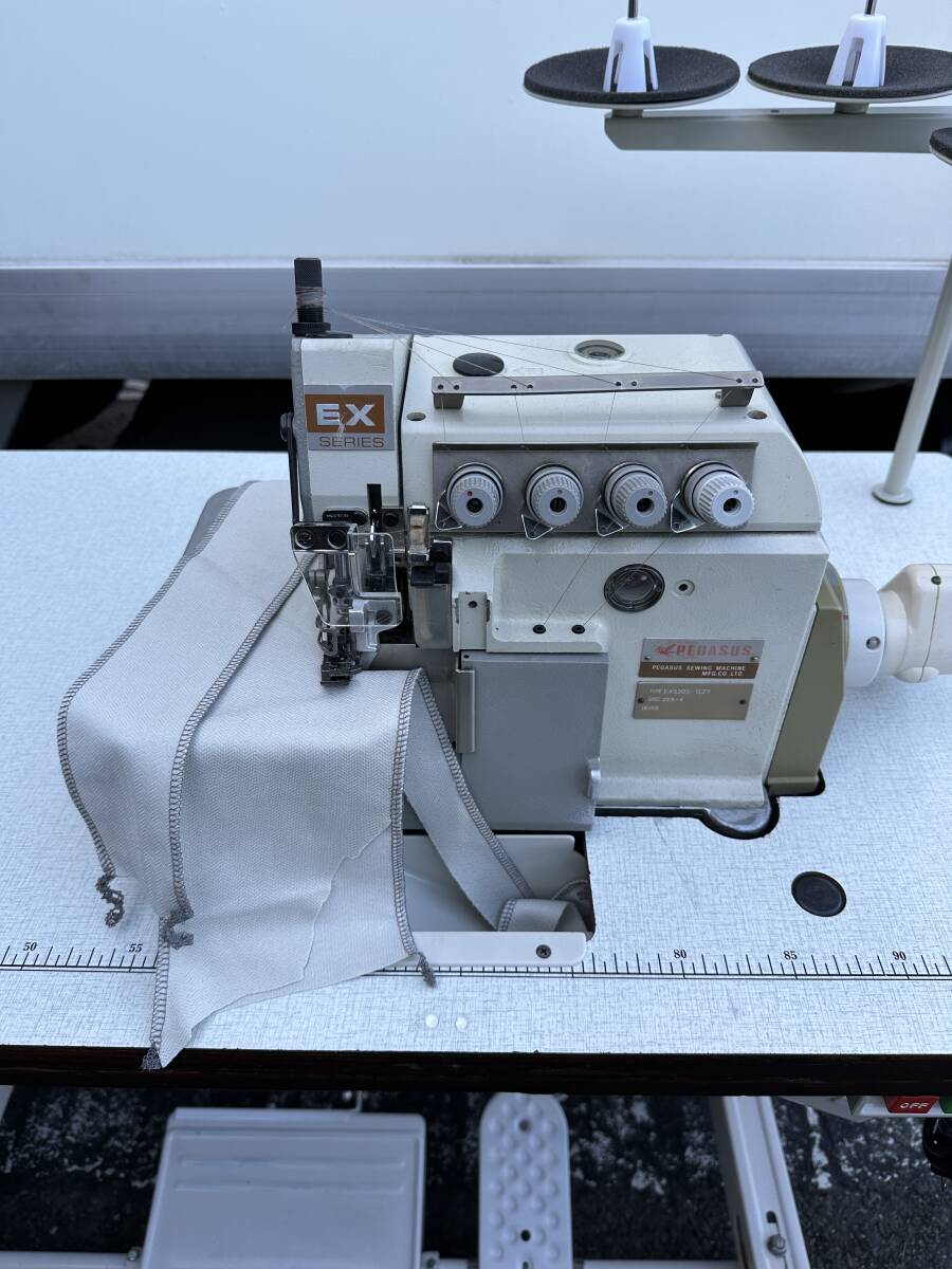 工業用ミシン　PEGASUS EX5205(5214仕様）　2本針オーバーロックHASHIMAサーボモーター100V完成品