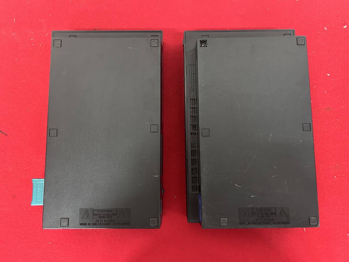 M-5906 【同梱不可】980円～ 現状品 SONY PlayStation2 SCPH-30000 プレステ2 本体 2点セット 通電確認済み ゲーム機 の画像2