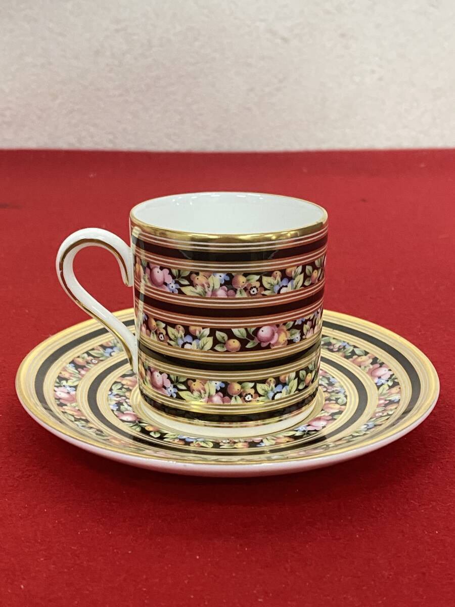 M-5846 【同梱不可】980円～ 現状品　WEDGWOOD/ウェッジウッド　ミニカップ＆ソーサー　花柄　洋食器　食器　キッチン用品　_画像3