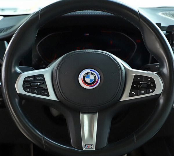 BMW エンブレム 45mm 用 ５０周年 防止フィルム付き ステアリング ハンドル 新品未使用 送料無料_画像3