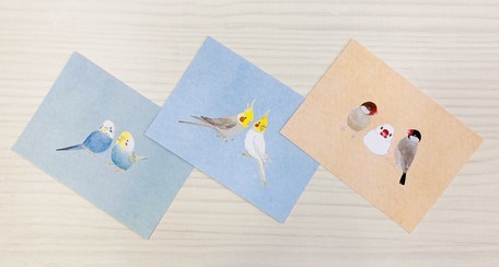 かわいい小鳥のフォトフレーム♪草花と文鳥 ボタニカルことりシリーズ ブンチョウの画像6