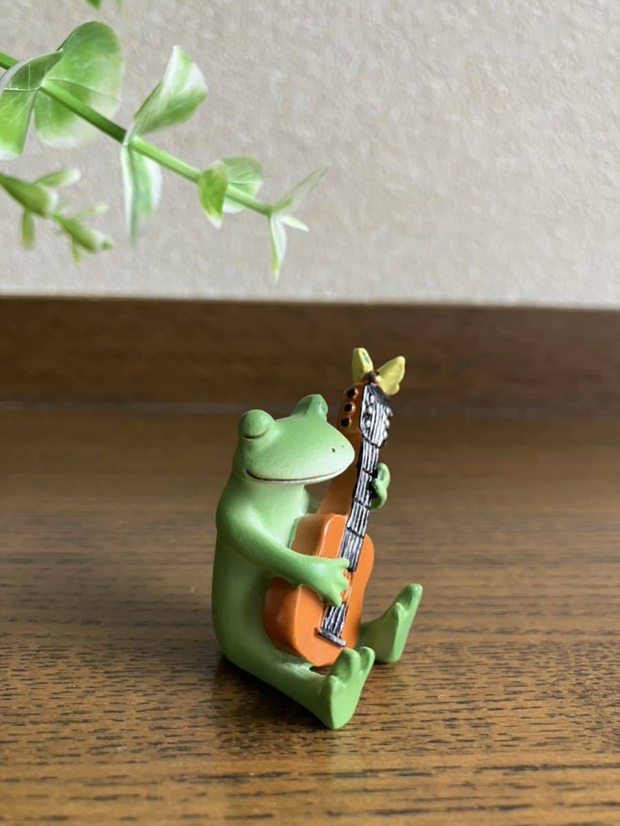 カエルのマスコット♪　Copeau　コポー　アコースティックギターとカエル　かえるの置物_画像7