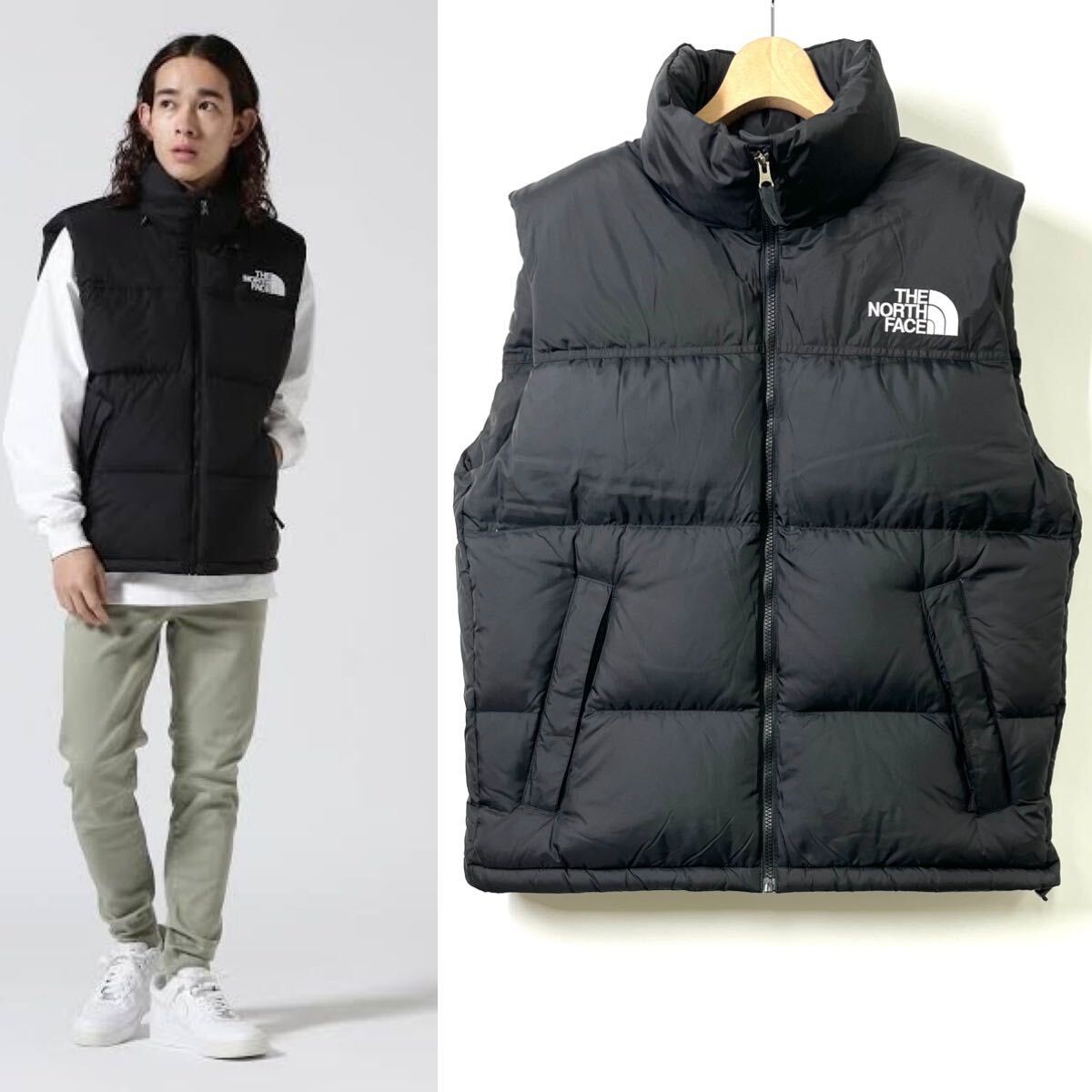 THE NORTH FACE ノースフェイス Nuptse Vest ヌプシ ベスト L ダウンベスト BLACK ブラック ND92338 TNF_画像1