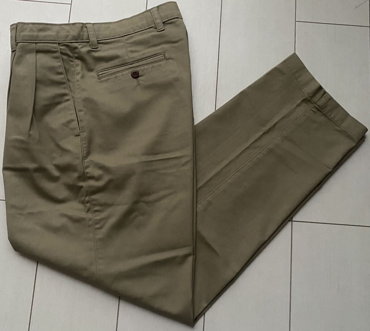 送料無料 未使用 美品 dead stock デッドストック vintageビンテージ DOCKERS ドッカーズ テーパード CHINO チノパン チノ パンツ W33 L30_画像6