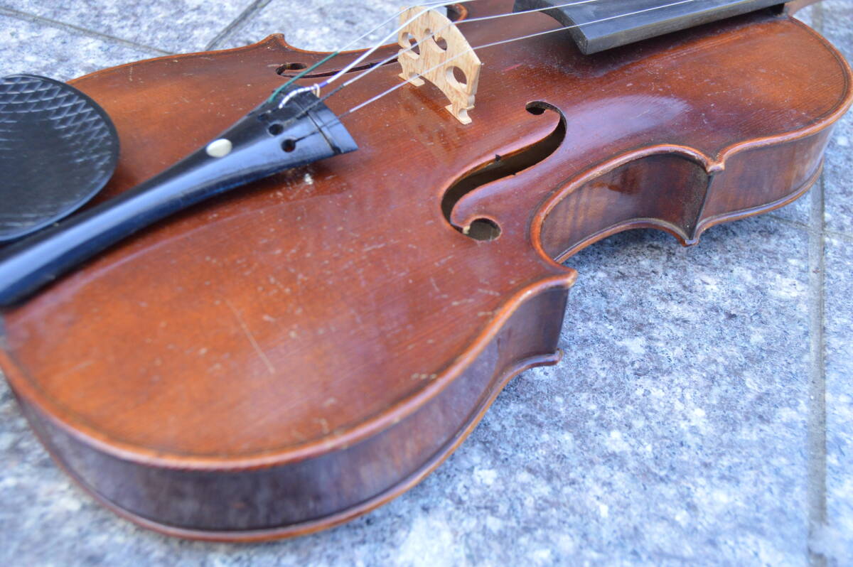 F147 レア 現状品 Markneukirchen マルクノイキルヘン VIOLIN c1951 オールドバイオリン ドイツ製 オスカーマイネル E0の画像9