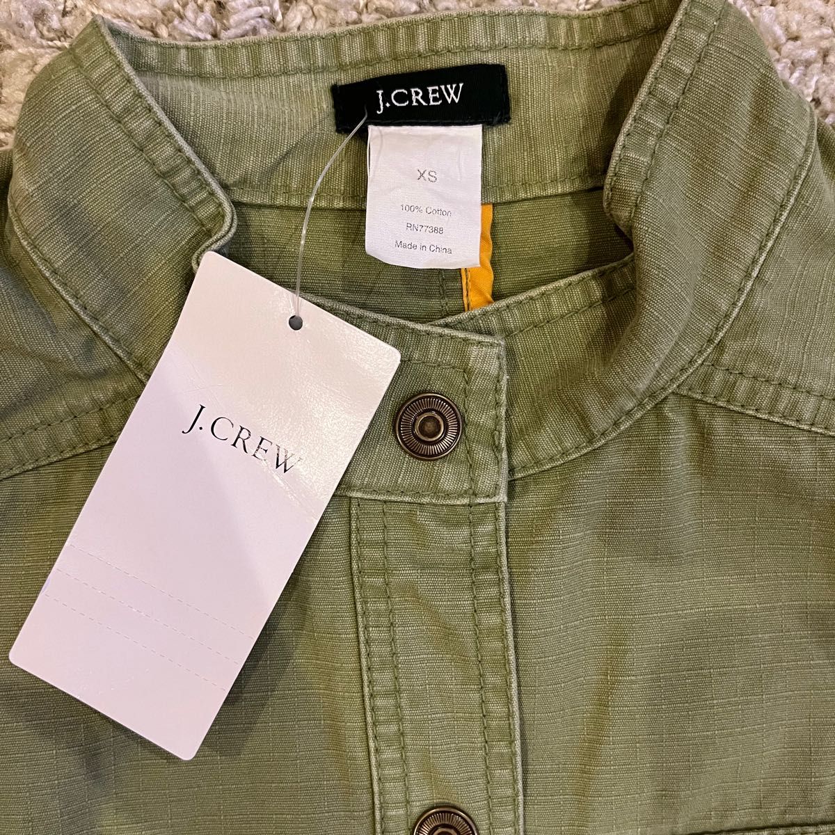 J.CREW ミリタリージャケット レディース XSサイズ カーキ 春アウター タグ付き 新品未使用品