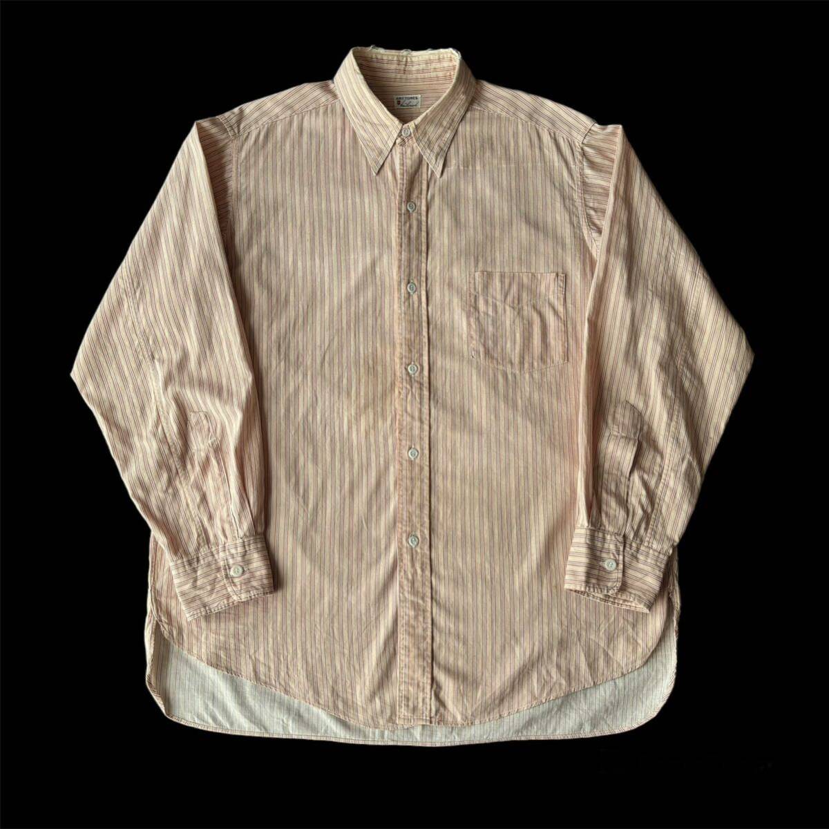 30s〜40s Art Tones Tailored Dobby Shirt 30年代 40年代 マチ付き ドビーストライプシャツ vintage ヴィンテージ