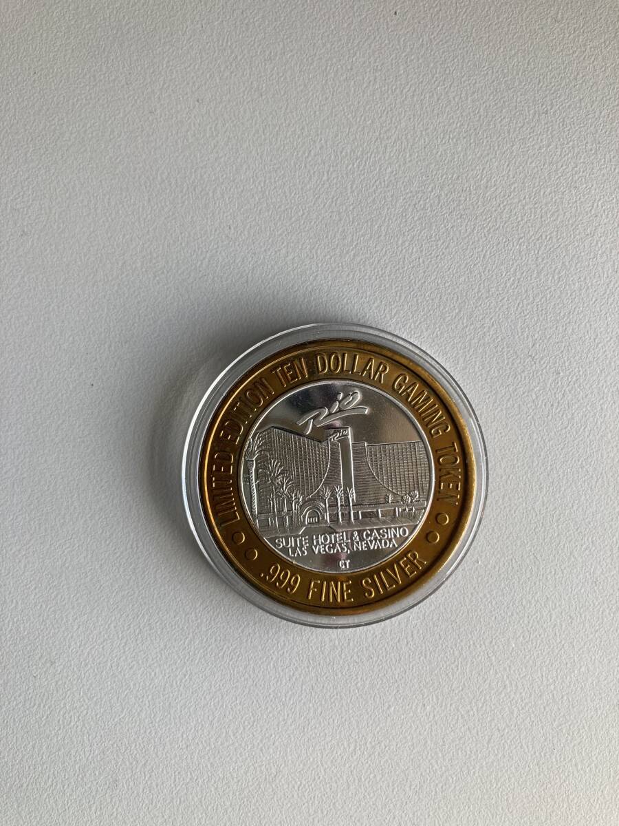銀貨 純銀製 10ドル トークン メダル アメリカ ラスベガス リオ RIO コインカプセル保管品の画像2