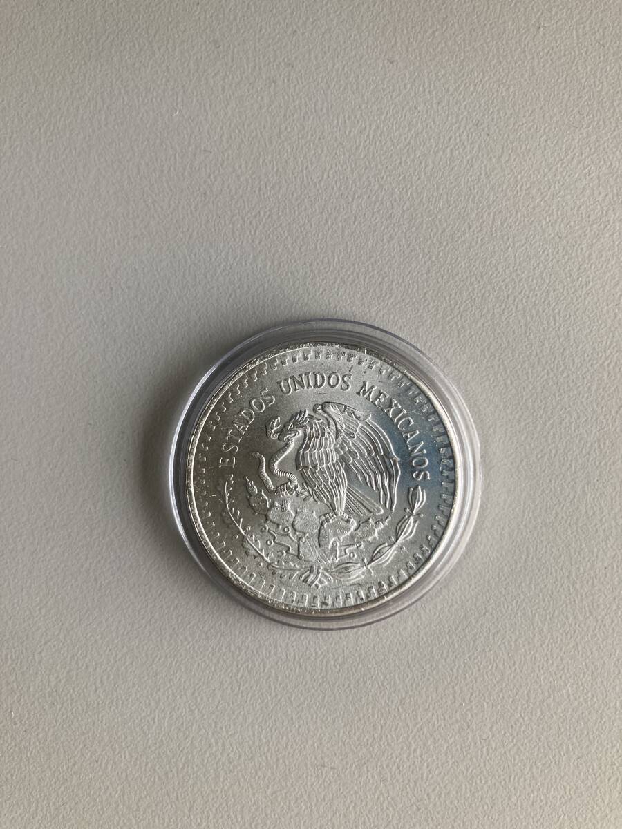 銀貨　メキシコ　MEXICO　1ONZA トロイオンス銀　1982年　コインカプセル保管品_画像2