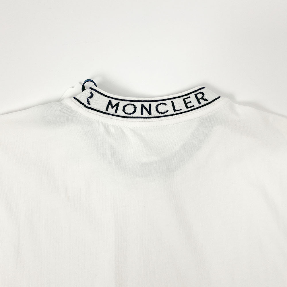 未使用 MONCLER 22SS モンクレール NECK LOGO クールネックロゴ Tシャツ 白 XS メンズ レディース