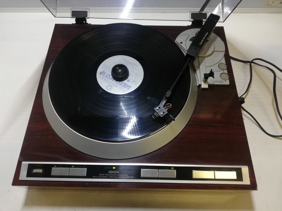  tube 4( electrification reproduction, present condition, immediately shipping )DENON( Denon ) DP-37F quartz lock installing full automatic Direct DL-65 original MM cartridge attaching 