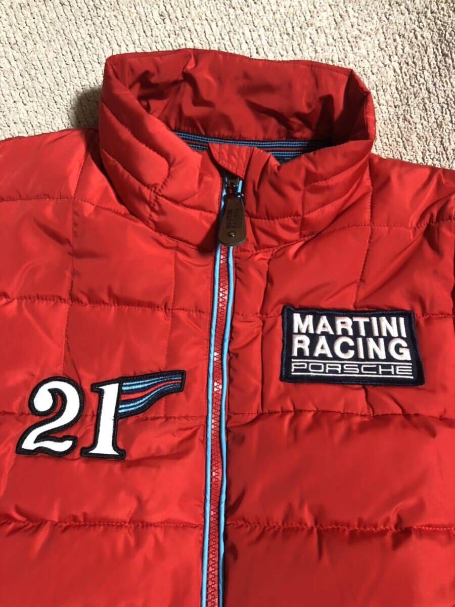 美品 中国製 MARTINI Racing PORSCHE/マルティニ レーシング ポルシェ 中綿入り ブルゾン/レーシングジャケット 赤 EU-S_画像5