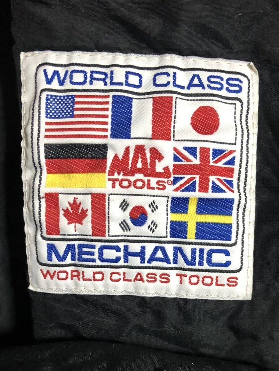 80's 90's USA製 ビンテージ Swingster/スウイングスター MACTOOLS/マックツール WORLD CLASS MECHANICTOOLワッペン付 中綿入りブルゾン XL_画像6