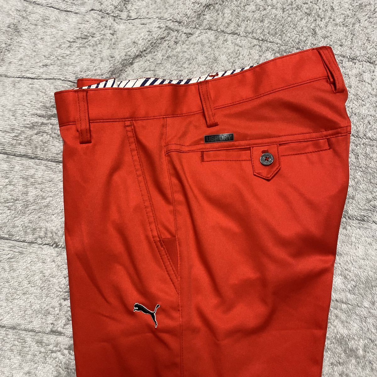 3C PUMA GOLF プーマ ゴルフ 901533 パンツ スラックス 79 赤 レッド ストレッチ 格安_画像4