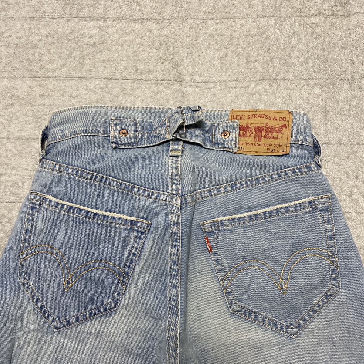 3C【着少】LEVIS リーバイス 934-10 ショートパンツ ハーフパンツ 短パン 半パン デニム ジーンズ ジーパン パンツ 31 格安 レア_画像3