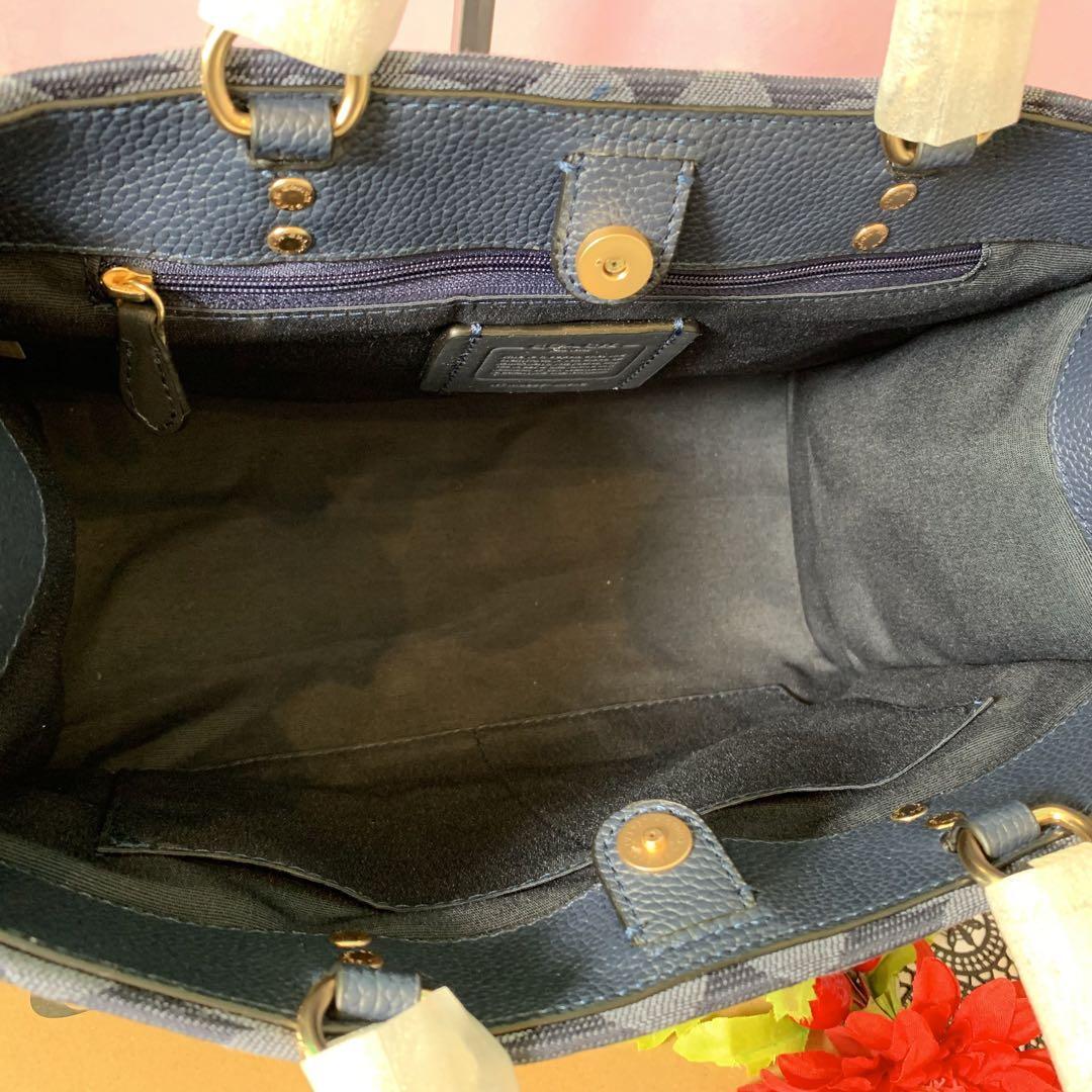COACH コーチ デニム パッチワーク トートバッグ 横型 COACH コーチ デニム パッチワーク トートバッグ 横型