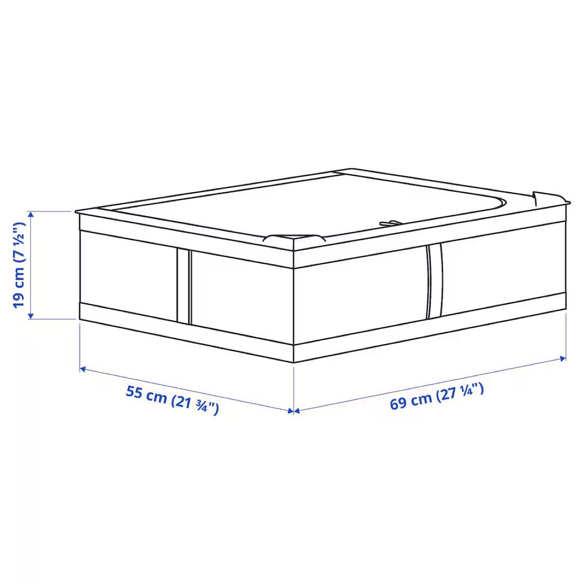 IKEA SKUBB イケア スクッブ Mサイズ 2個セット 洋服収納ボックス 収納ケース 69×55×19cm ホワイト 白