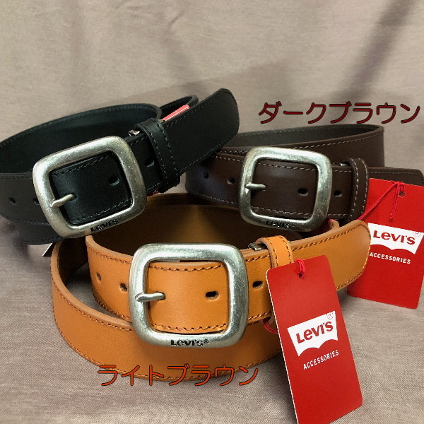 6021LBR LEVI'S リーバイス 牛革 ベルト 35mm 6021　ライトブラウン 新品本物_画像3