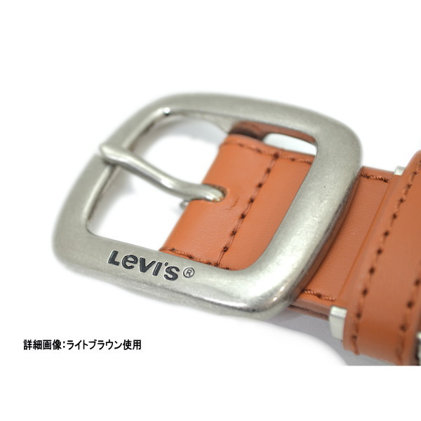 6021LBR LEVI'S リーバイス 牛革 ベルト 35mm 6021　ライトブラウン 新品本物_画像5