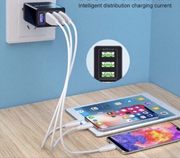 4 port USB charger white 2 point set Z 3 port 2 port 3.2.USB charger AC adaptor Android iPhone power supply adaptor travel 