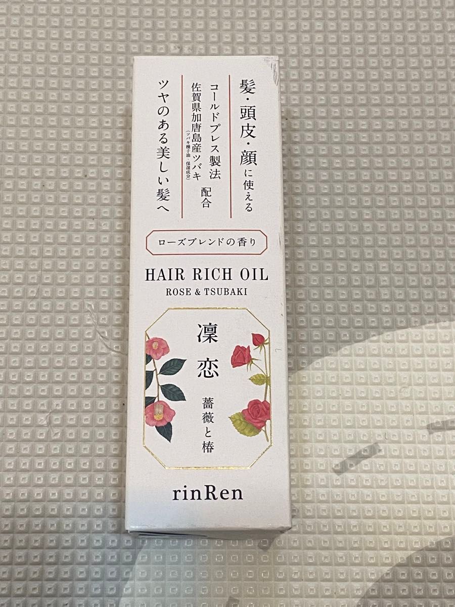 凜恋/rinRen (リンレン) ヘアリッチオイル ヘアオイル ローズ＆ツバキ 60ミリリットル (x 1)