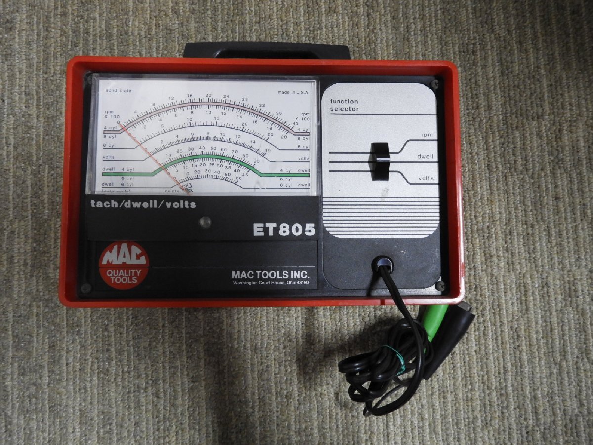 MACTOOLS マックツール tach dwell volts ＥＴ805 タコメーター ボルトメーター テスター 診断（6004）の画像2