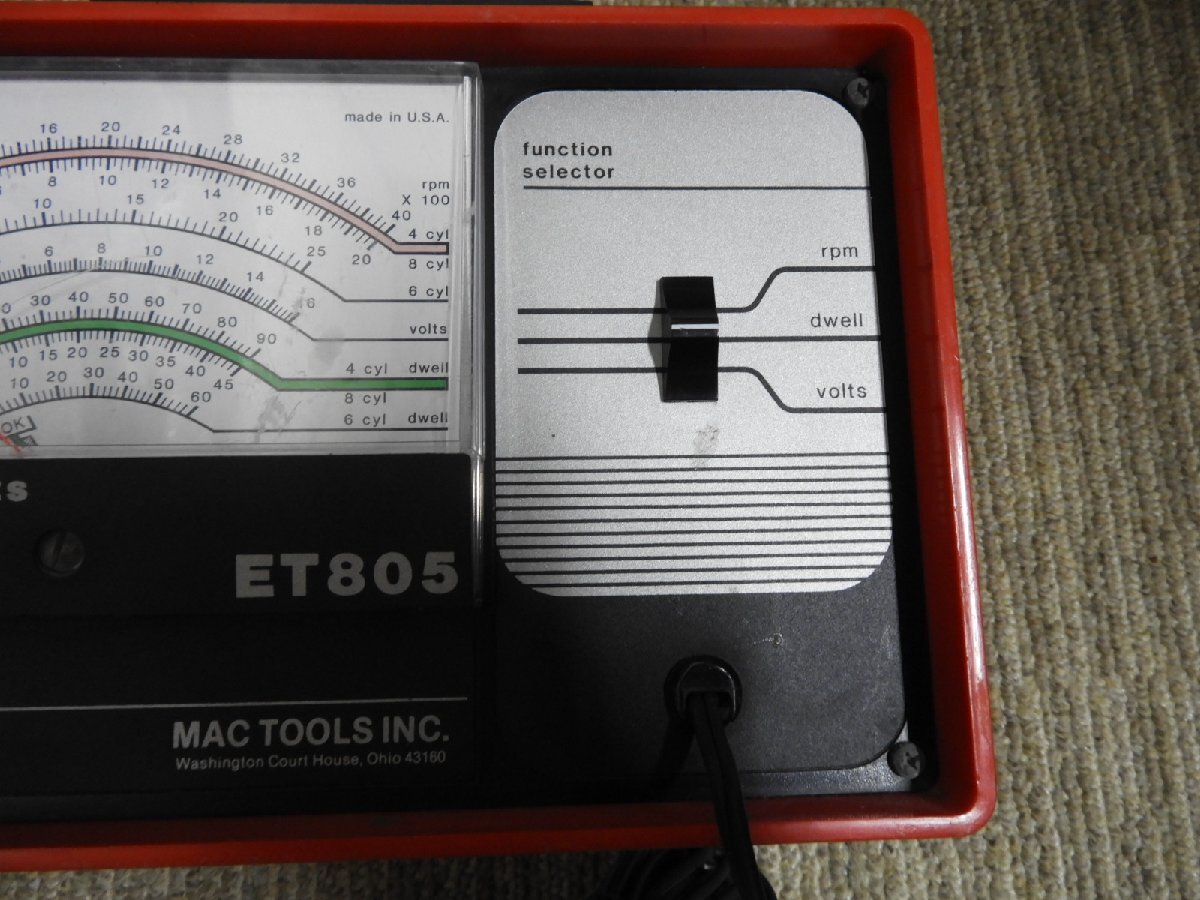 MACTOOLS マックツール tach dwell volts ＥＴ805 タコメーター ボルトメーター テスター 診断（6004）の画像4