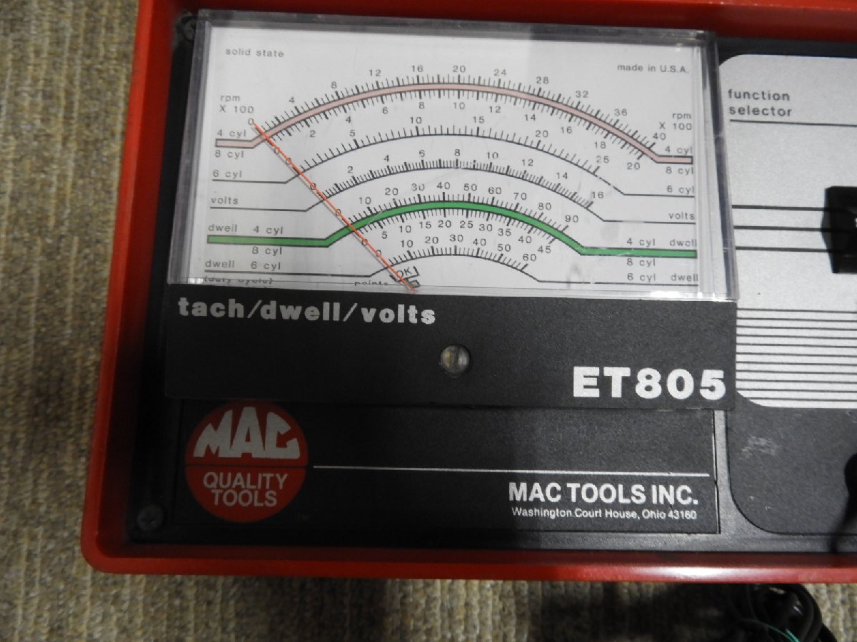 MACTOOLS マックツール tach dwell volts ＥＴ805 タコメーター ボルトメーター テスター 診断（6004）の画像3