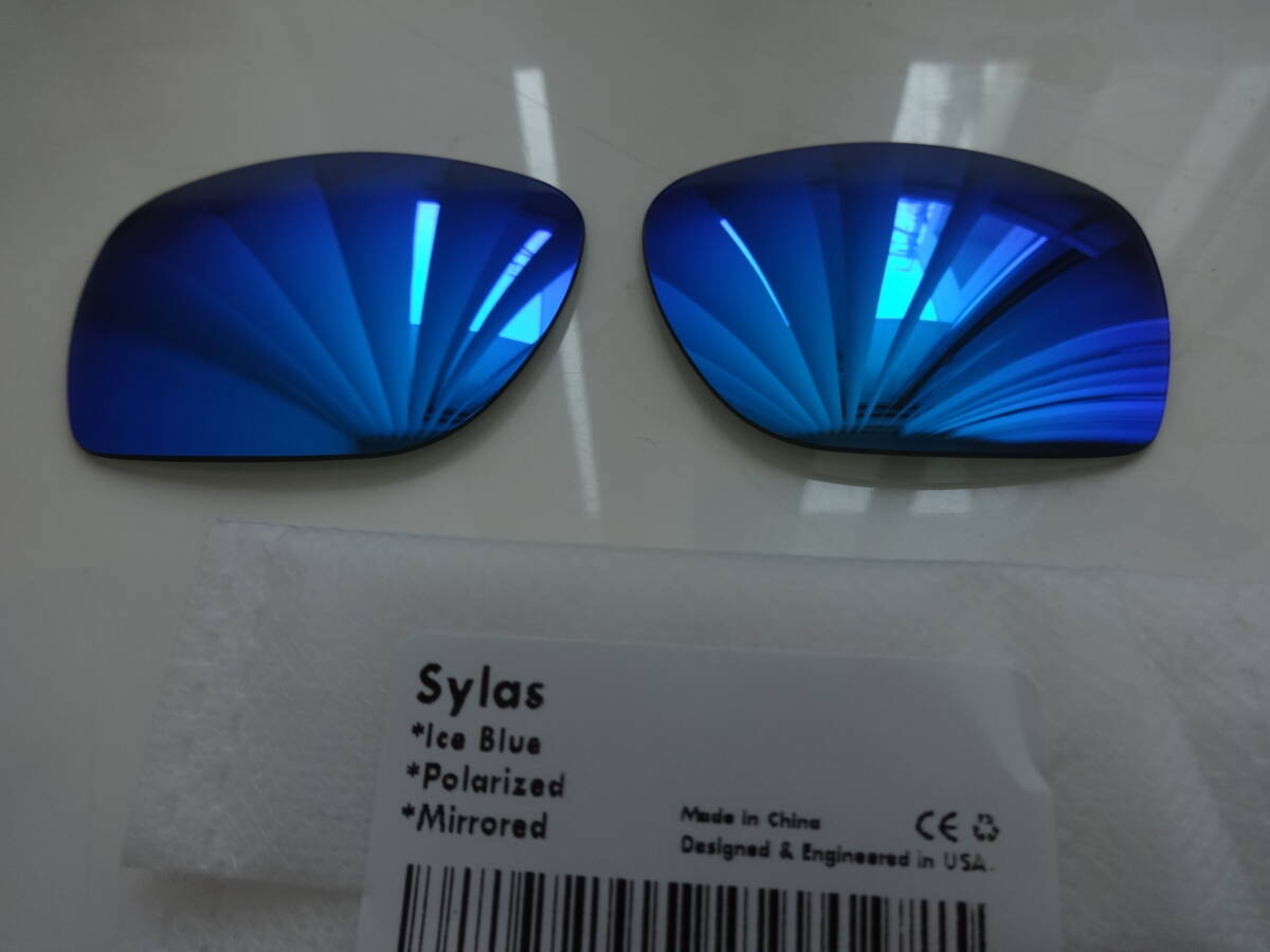 ★オークリー サイラス 用 カスタム偏光レンズ Polarized 新品　Oakley SYLAS Sunglasses ICE BLUE_画像1